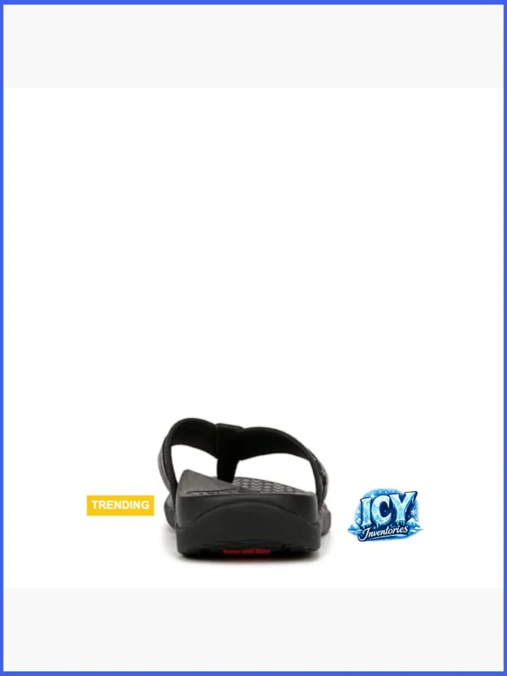 Leather-Trimmed Thong Sandal with Cushioned Footbed